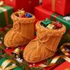 Handwoven Boot Shaped Basket Plastic Handwoven Storage Basket Christmas Gift Basket Living Room