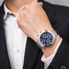 Seiko Кварцевые часы Мужские часы Стальной ремешок Синий циферблат SBTR011
