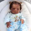 20 Inch High-quality Painted Reborn Doll Lanny Deep Skinned Cute Doll Simulated Baby