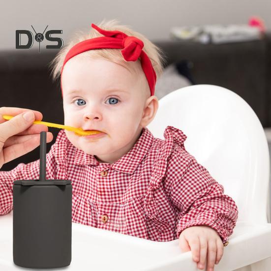 150 мл детские кружки с крышкой и трубочками многоразовые непроливающиеся кружки для детей небьющиеся силиконовые детские кружки-непроливайки для дома, школы, кухни