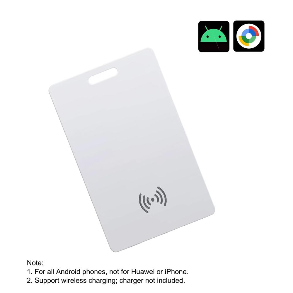 Android Wallet Tracker Card Waterproof– Rechargeable Air Tag for Google Find My Device (Not for IOS/Huawei), Wireless Charging