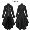 Военная форма Лолита Готическая Лолита Косплей Хэллоуин Фрак Асимметричный подол Вечеринка Культурный фестиваль Школьный фестиваль Сцена [AZ-FRONT] (Черный, XL)