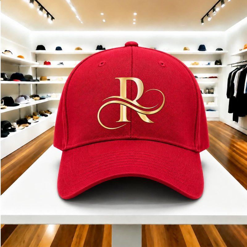 Adjustable Classic Baseball Cap With Minimalist Golden R Print Multiple Colors Breathable Comfortable