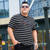 Trendy Brand Boys Plus Size Loose Short-sleeved T-shirt Fat Guy Extra Large Loose Half-sleeved T-shirt Top 7XL
