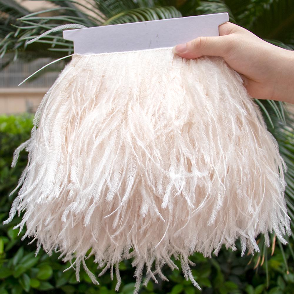 Feather1Meter Отделка из страусиных перьев 10-15/15-18/18-22 см Перья Бахрома Лента для Домашней Вечеринки Платья Шитья Свадебного Украшения Высокое Качество