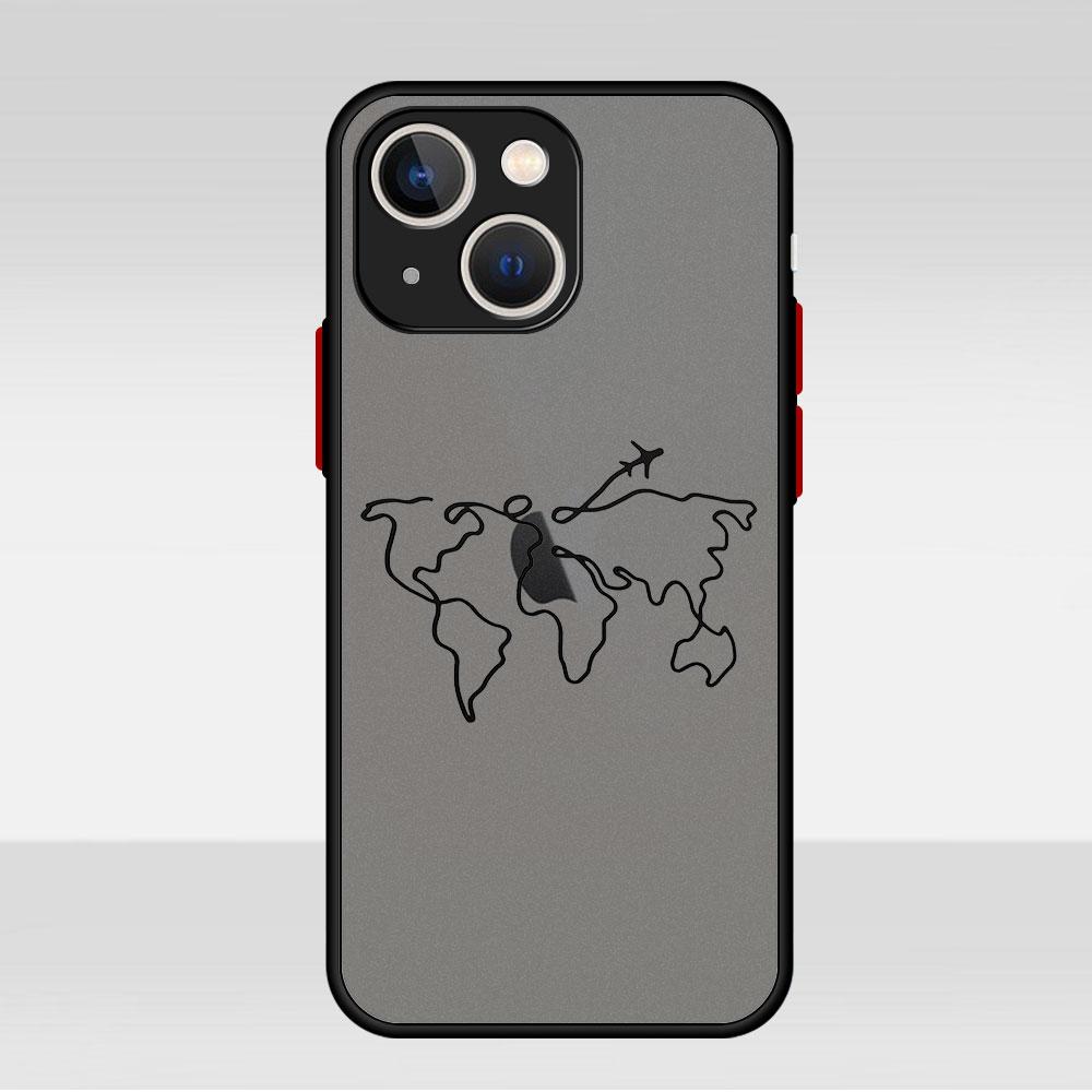 Чехол Сердце с цветами для Apple iPhone 14 13 11 12 Pro 7 XR X XS Max 8 Plus 6 6S SE 2022 14Pro Черный матовый чехол для телефона