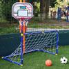 Soccer Goal Pool with Basketball Hoop Set for Kids 2 In 1 Outdoor Sports Basketball Stand Soccer Goal