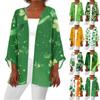 Women's Casual Fashion Caot Printed Lightweight Medium Length Jacket Cardigan