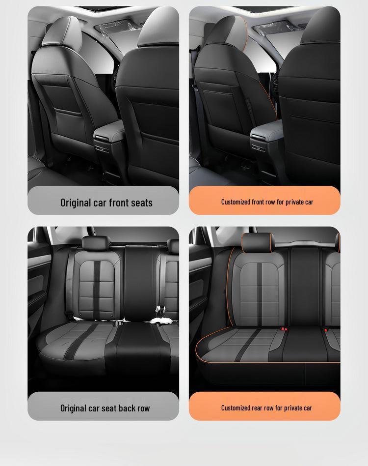 Bin Yue 5-Seater Perforated Leather Car Seat Cushion - All-Season Universal Fit