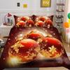Рождественская цифровая печать 3D-печать полиэстеровая наволочка пододеяльник набор из двух или трех предметов