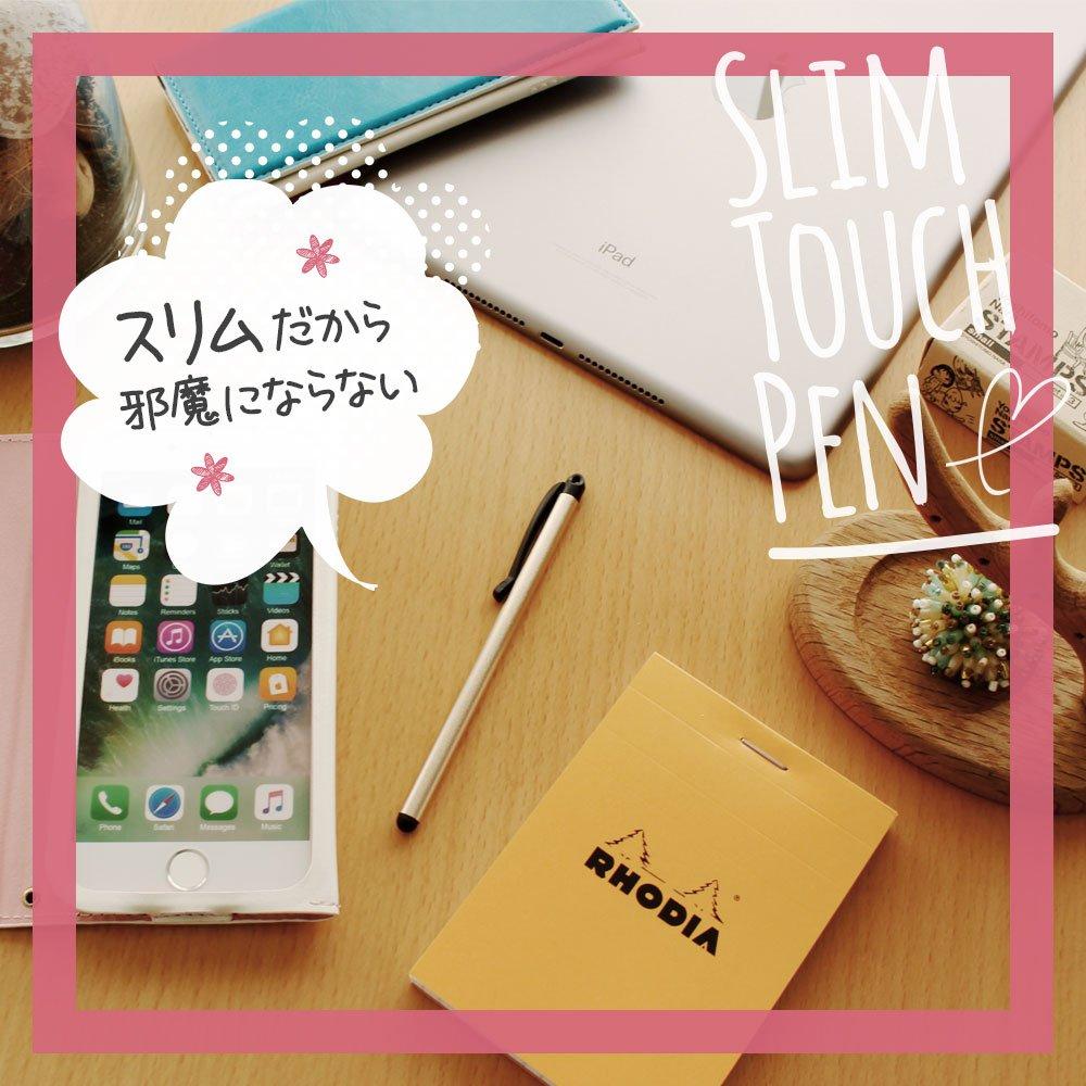 Тонкая легкая сенсорная ручка Owltech из специальной силиконовой резины с ремешком серебристого цвета для iPhone/смартфона/планшета OWL-TPSE06-SI