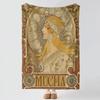 Искусство M-Mucha-a Плед из толстого комфортного фланелевого одеяла, Многоцелевое использование В помещении На улице Ежедневный сон