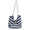 Повседневная литературная холщовая сумка модная контрастная сумка маленькая свежая полосатая сумка через плечо женская сумка