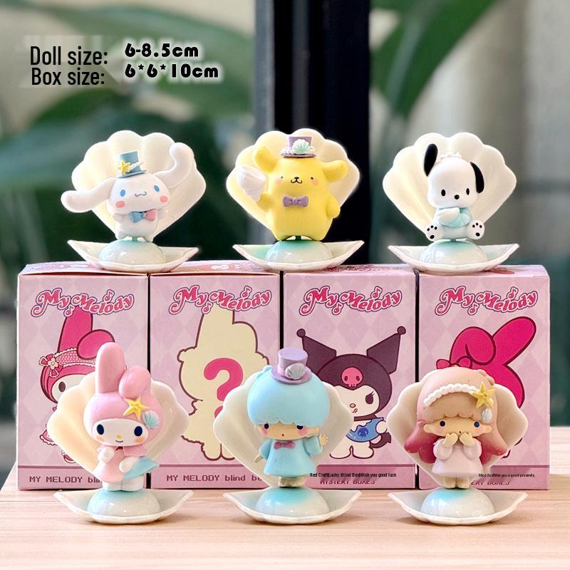 Украшение Sanrio «Пляжная сцена»: Фигурки Мелоди, Куроми, Почаччо и Маленьких Близняшек