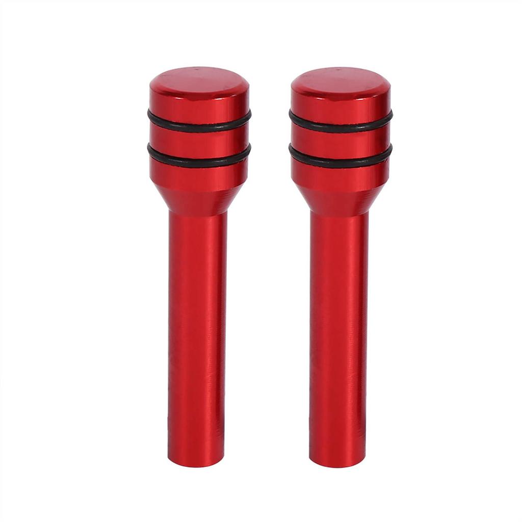 2Pcs Car Truck Aluminum Interior Door Lock Knob Pins Cover Red
