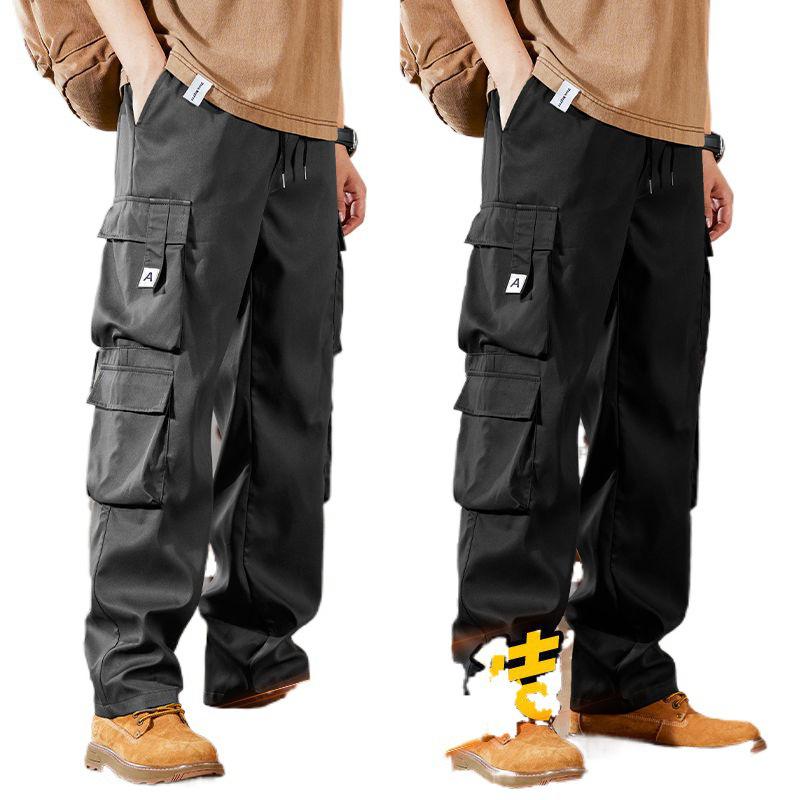 "Мужской комбинезон свободного кроя в стиле ретро": Легкие, износостойкие, универсальные брюки для весны и осени.