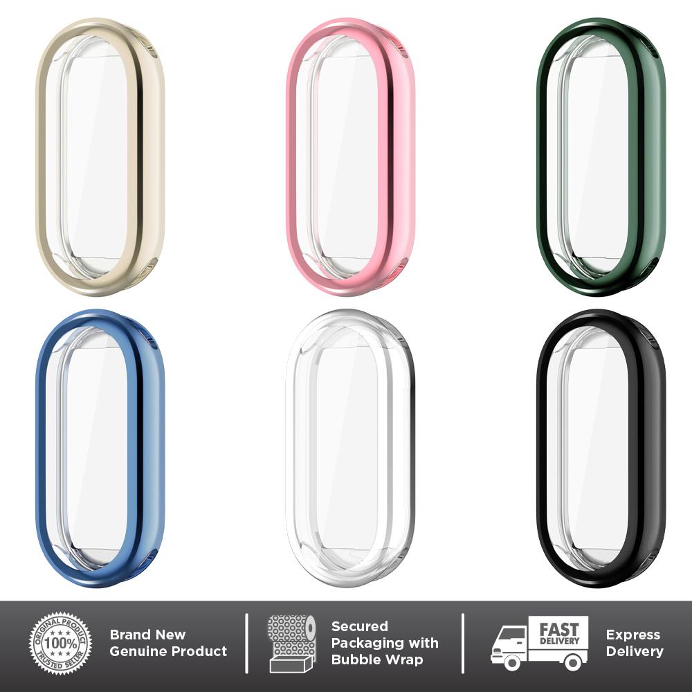 Мягкий защитный чехол из ТПУ для Xiaomi Mi Band 8 Чехол Защитная оболочка для экрана Бампер Гальванизированные чехлы для умных часов Mi Band 8