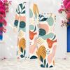 Women Plus Size Printed Two Piece Set Round Neck Sleeveless Bodycon Dress Long Sleeve Open Front Cardigan