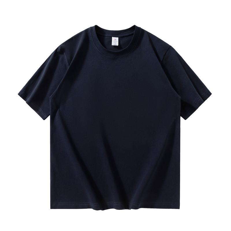 Zirunking Дышащая хлопковая футболка с круглым вырезом и коротким рукавом, облегающие однотонные футболки в уличном стиле HUXI