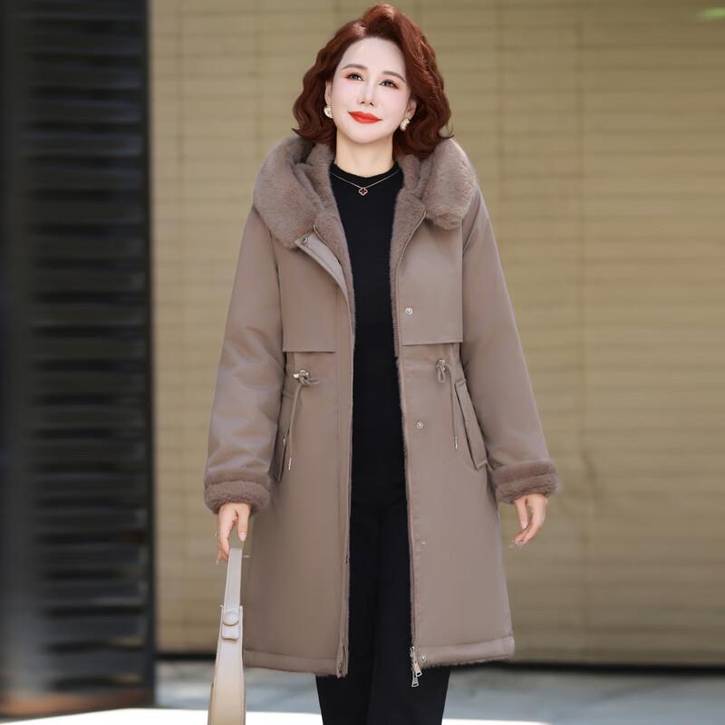 Женская двусторонняя утепленная парка зимнее пальто
