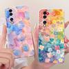 For Honor 70 70Pro Pro+ Cute Flower Butterfly Cat Painted Case For Honor70 70 Pro Plus 5G Soft Silicone TPU Phone Cases