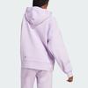 adidas X Stella McCartney Stella McCartney Collaboration Толстовка с молнией во всю длину и монохромным логотипом Женская толстовка с капюшоном фиолетового цвета IJ0580