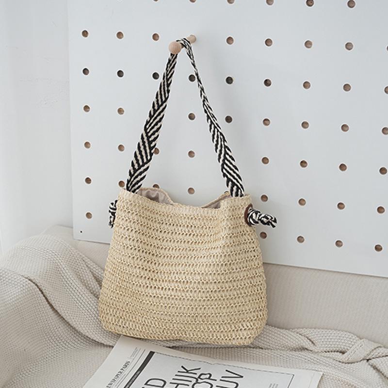 Женская модная соломенная сумка через плечо большой вместимости - Hollow Design Beach Tote