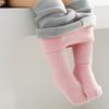 Детские плотные колготки для малышей, детские чулки для девочек, хлопковые теплые колготки, однотонные плотные черные, белые, серые, розовые, осень-зима