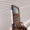 For Samsung Galaxy Z Flip 3 4 Case with Fashion Leopard Square Scarf Metal Chain Phone Case for Samsung Z Flip 3 5G Luxury Cover