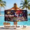 Custom Text Beach Towel, Soft Absorbent Swimming Multi-use TowelDandadan