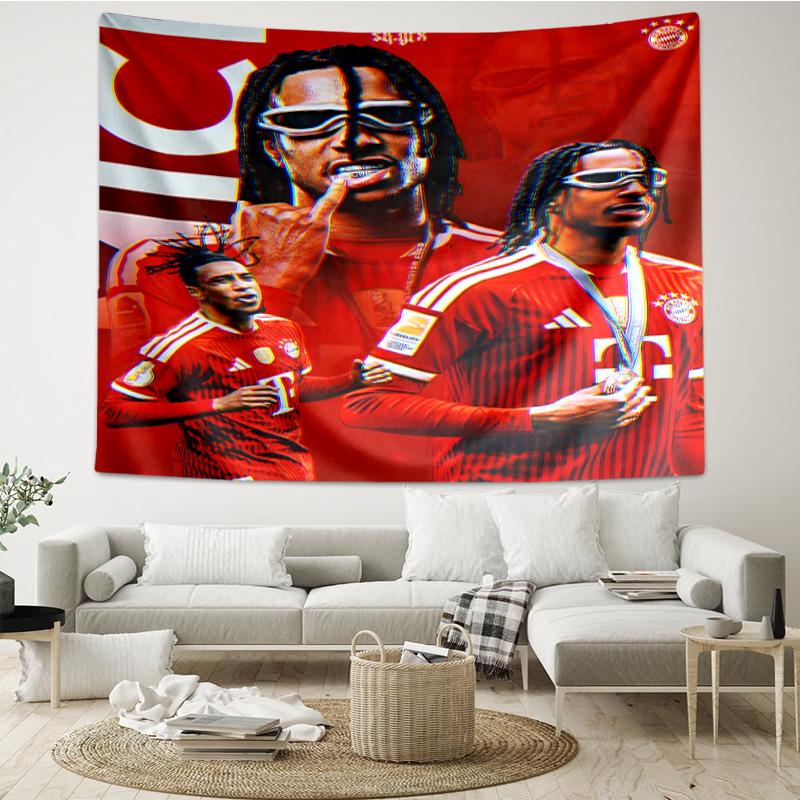 Fc Bayern Munich Star Printed Tapestry, for Bedroom,Livingroom, dormitory, Large Wall Decor, Fabric Decor Fan Birthday Gifts