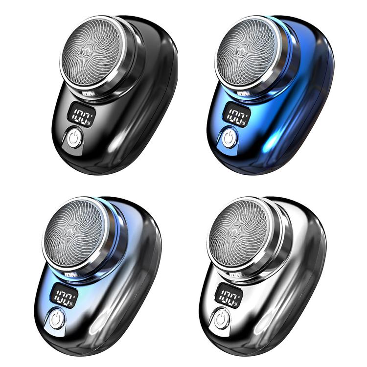 Мини-дорожная электробритва, портативная электробритва для мужчин, цифровой дисплей, триммер для бороды, USB перезаряжаемый бритвенный станок