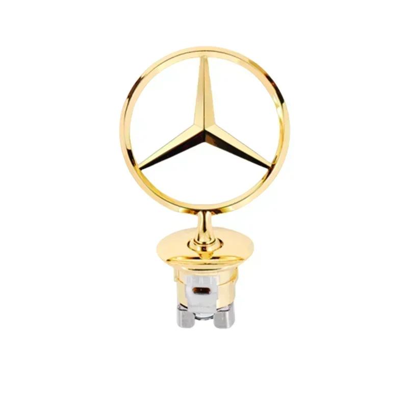 BAM1 Car Front Bonnet Hood Emblem Badge for Mercedes Benz W202 W203 W204 W205 W208 W210 W220 GLA CLA GLC GLK GLE Accessories