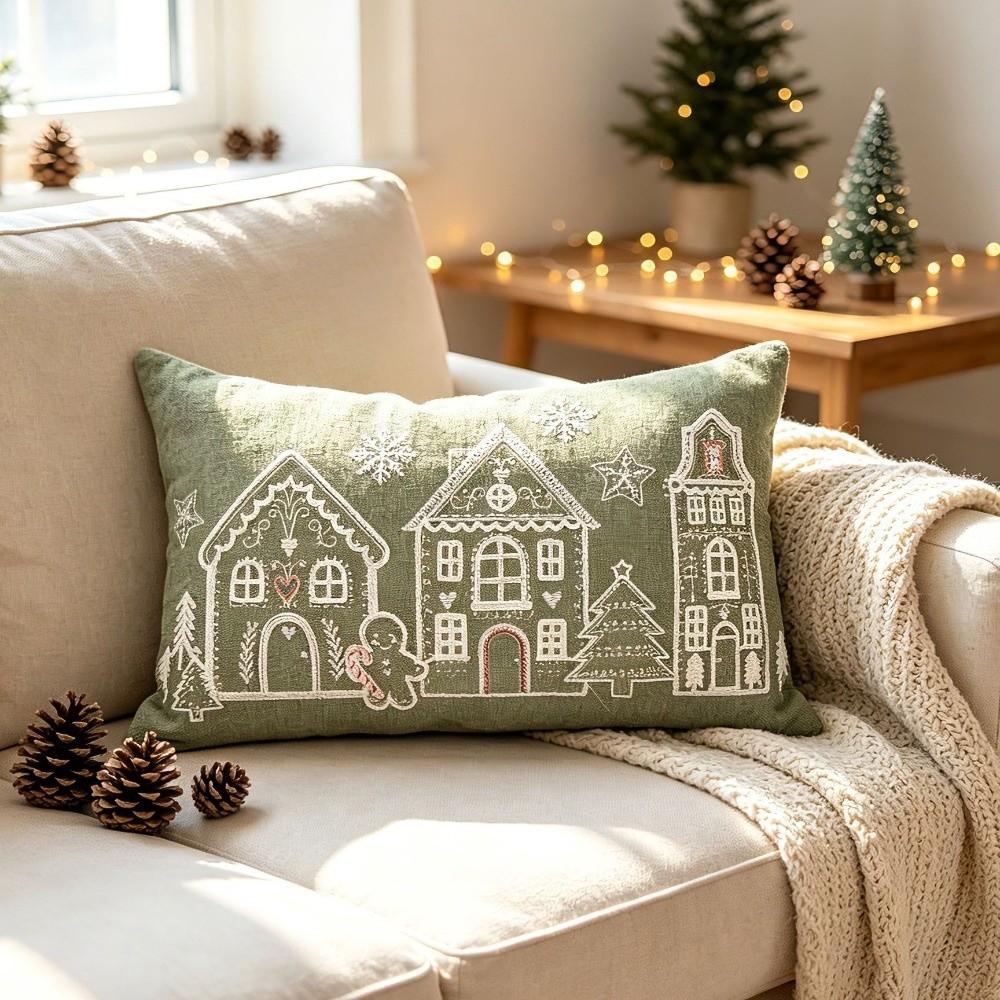 Breathable Christmas Pillowcases Sofa Home Decor Throw Pillow Case for Sofa Couch Living Room