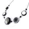 NOA [J2199] - Дизайнерское колье «Макаруны» черно-серо-белый