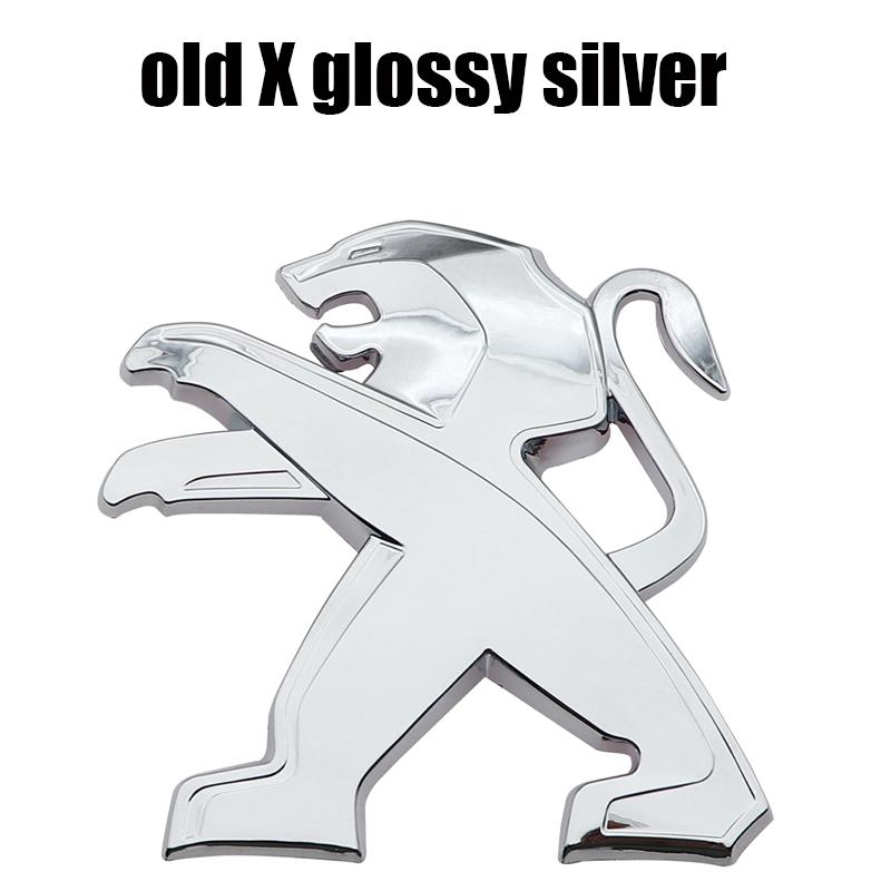 1pcs ABS 100mm 78mm Car Front logo Rear Bumper tail door trunk sticker car rear Emblem sticker styling Accessories For Peugeot