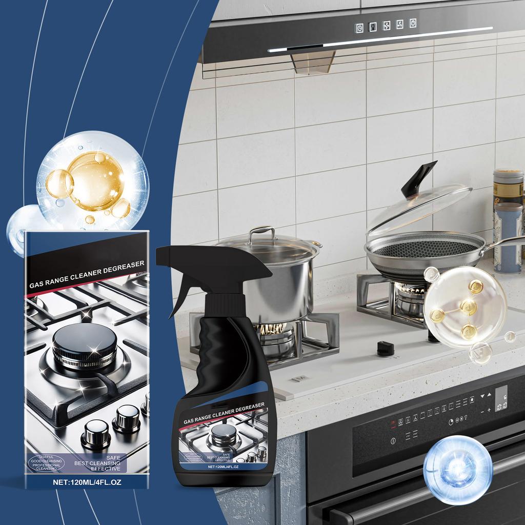 Средство для чистки газовой плиты, Многофункциональное обезжиривающее средство для газовой плиты, Делает вашу плиту как новой 120 мл