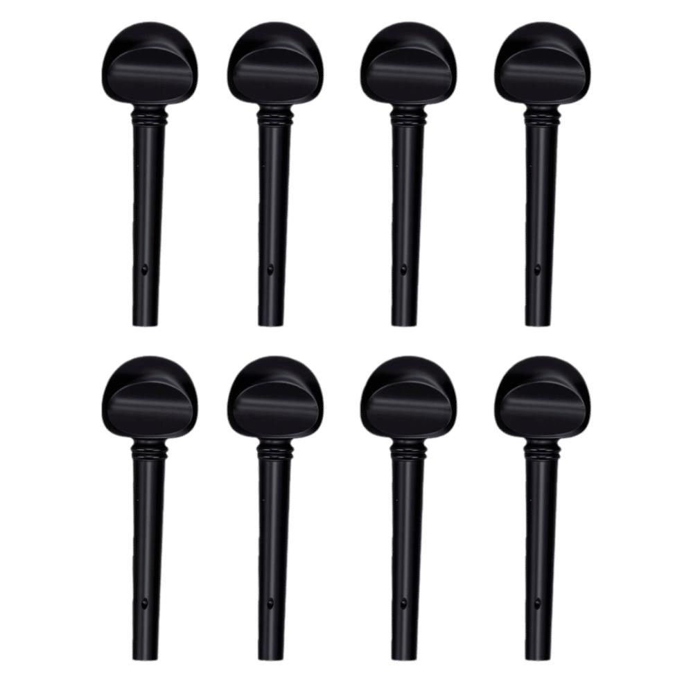8PCS Predrilled Holes Violin Tuning Pegs Ebony Material Musical Instrument Pegs Violin Replacement