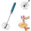 Ручной роторный блендер с венчиком, полуавтоматический венчик для яиц из нержавеющей стали - 30 см