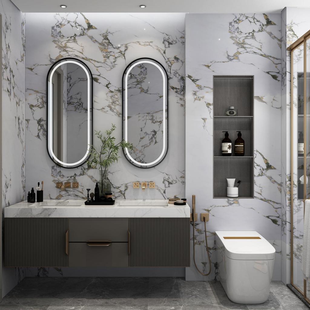 Обои Adrmpest Мраморный Ремейк и Глянцевый Стильный Лист Слоновой Кости для Мебели и Легкий Наклеиваемый Стикер Шириной 40 см x Длиной 300 см, Толстый,