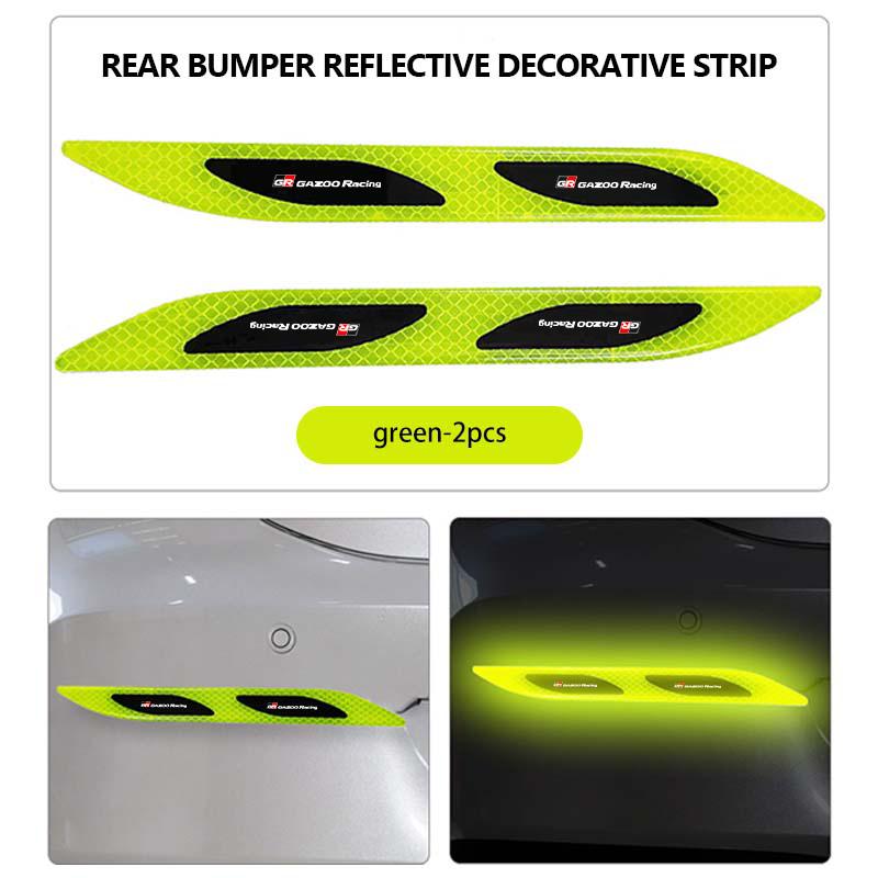 Car Reflective Sticker Bumper Trunk Safety Warning Reflector Stickers Strip For Toyota Yaris Corolla Rav4 CHR Auris Cruiser