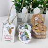 100pcs Merry Christmas Tags Kraft Paper Card Gift Label Diy Hang Tags Gift Wrapping Decor Christmas