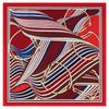 90*90cm Luxury Brand Women Silk Scarfs Stripe Design Square Scarves Spring Summer Shawls For Ladies