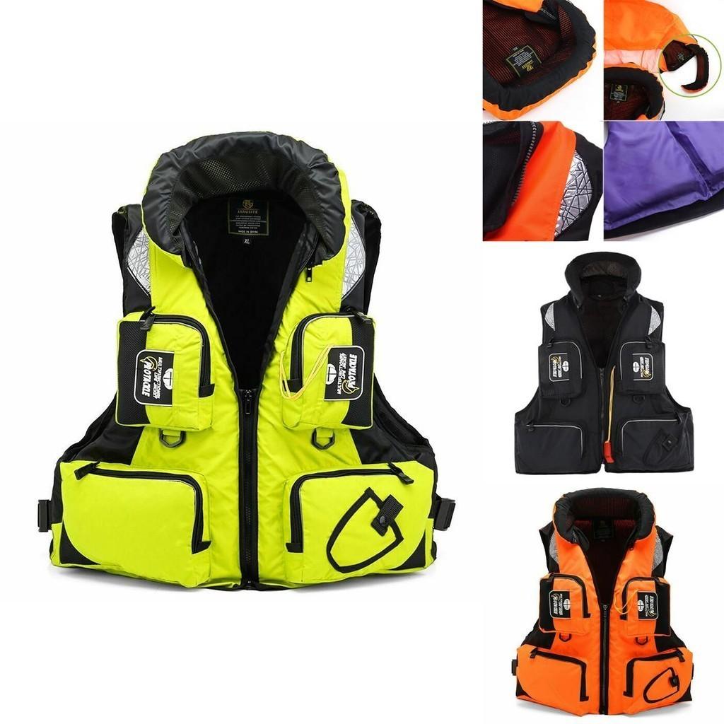 Buoyancy Adult Life Jacket With Detachable Neckline For Sailing And Kayak Safety**