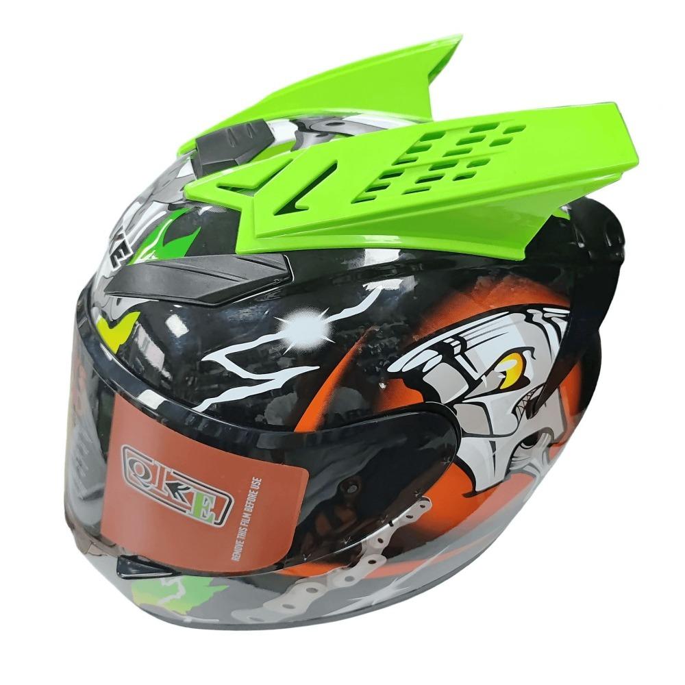 2 Pcs Plastic Motocross Racing Mohawk Horns Self-adhesive Helmet Decorative Accessories