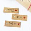 Ornament Enclose 10M Strings Kraft Paper “Merci” Labels Thank You Hanging Tags Handmade With Love