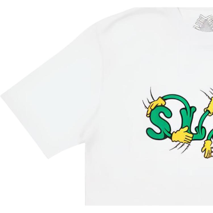 Palace Совместная футболка X Slap Magazine с графическим принтом в виде рук и букв алфавита, пальцы, топы унисекс, белые P20TS262