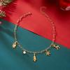 Delicate Christmas Tree Snowflake Elk Crystal Pendant Necklace for Women Fashion Xmas Metal Imitation Pearl Chain Party Jewelry