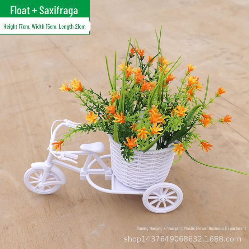 Комплект искусственных цветов для помещений: Маленькие украшения в горшках для украшения дома и автомобиля