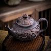 Фиолетовый керамический чайник, ручная резьба, керамический чайник, чайник, чайный сервиз в стиле кунг-фу, чистый чайник, чайник для чая пуэр